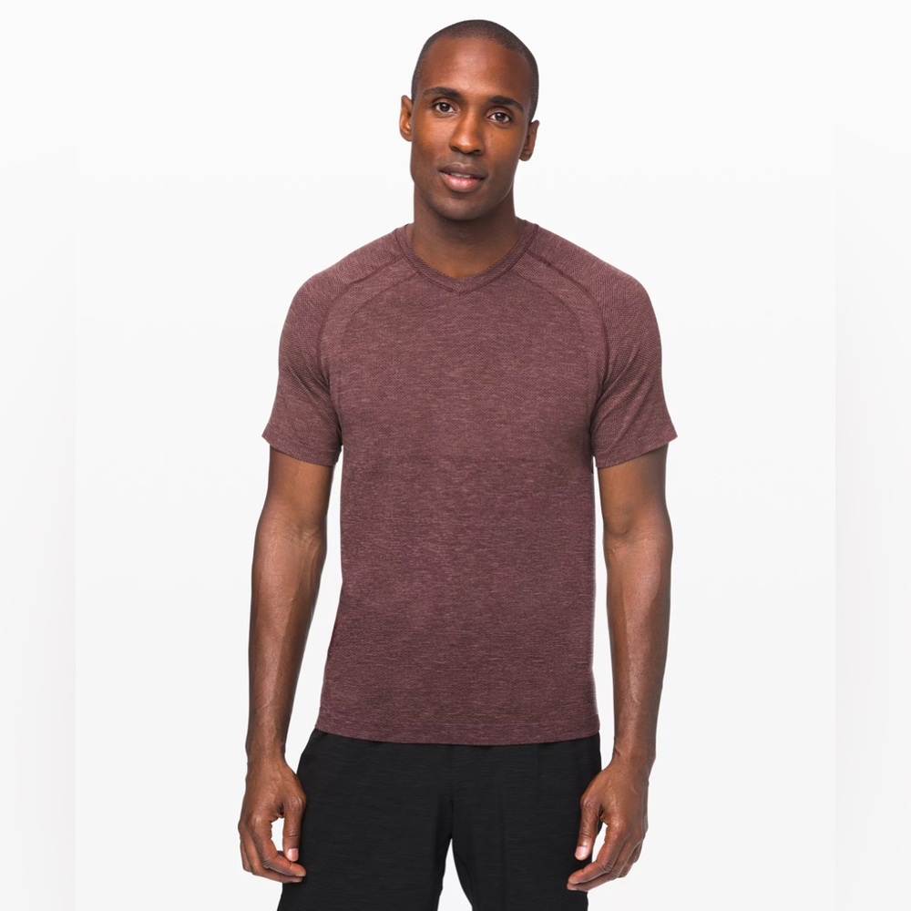 Lululemon Metal Vent Tech Short Sleeve Tee 2.0 - Red Dust/ Arctic Plum